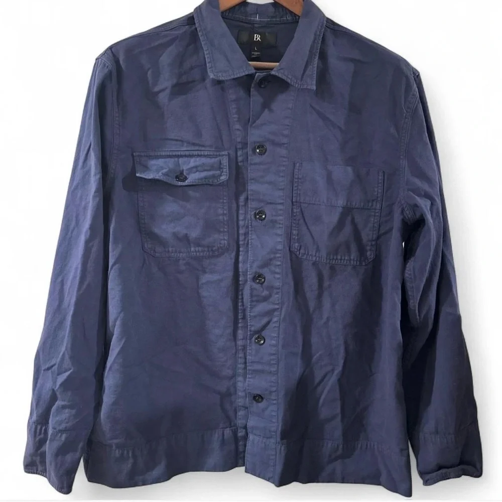 Banana Republic Casual Blue Button Down Sport Shirt Size Men’s Large